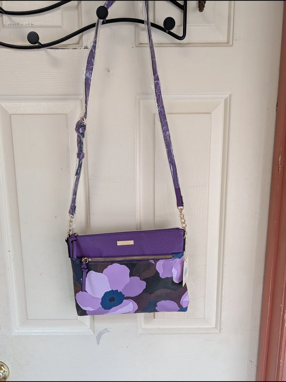 NWT Trina Turk Purple Floral Crossbody Bag -  Women